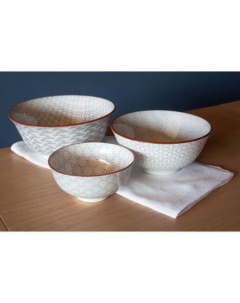 6 Bols en Porcelaine Slow blancs - D.15 cm