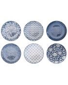 6 platos grandes de Majorelle azules - D.26 cm