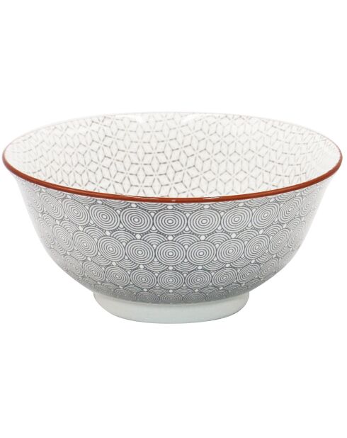 6 große weiße, langsame Porzellanschalen, D.18 cm