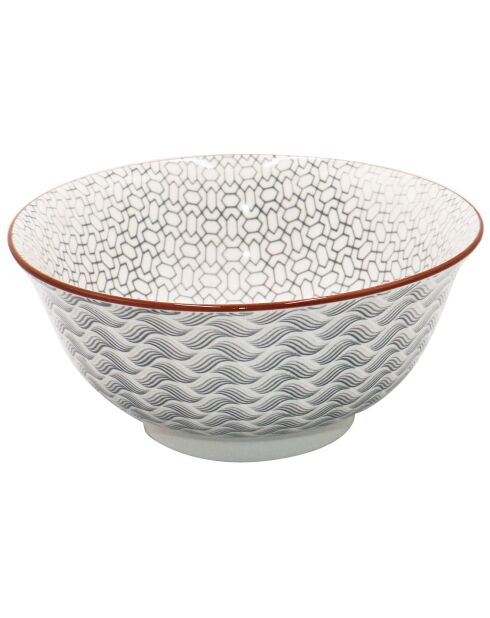 6 große weiße, langsame Porzellanschalen, D.18 cm