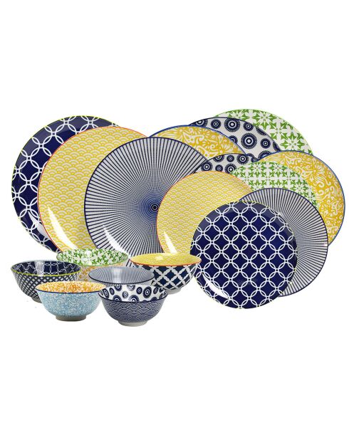 Sabae Geschirrset aus Porzellan, 18-teilig