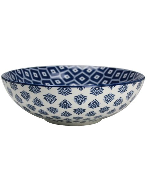 6 platos hondos de cerámica Majorelle azules - D.21 cm