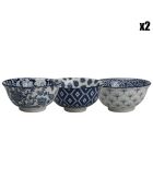 6 Grands bols en Céramique Majorelle bleus - D.15 cm