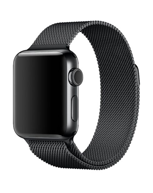 Bracelet en Acier inoxydable pour Apple Watch 42/44 et 45 mm noir