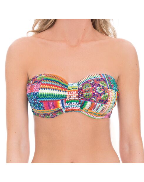 Haut de Maillot bandeau Candy Apple multicolore