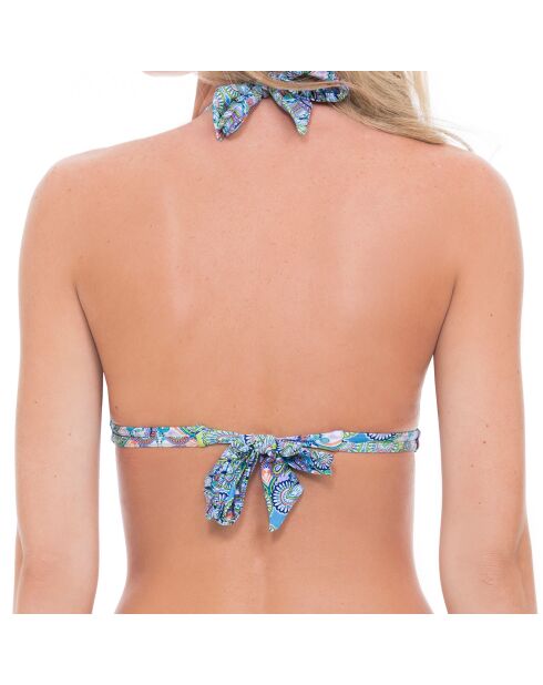 Indisches blaues Triangel-Bikinioberteil