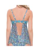 Haut de Maillot Tankini India bleu