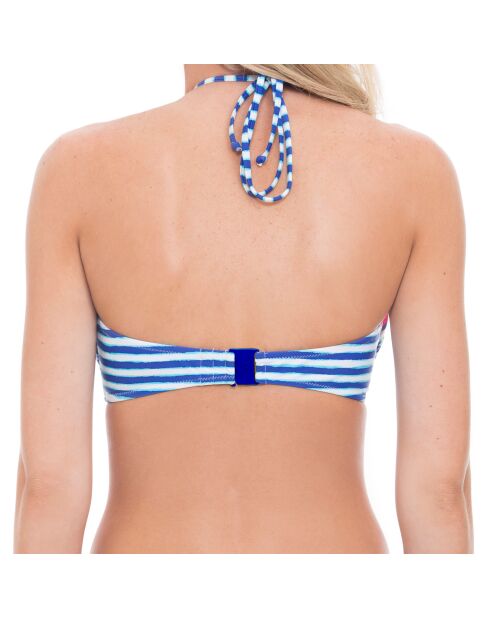 Haut de Maillot Castaway bleu marine/blanc