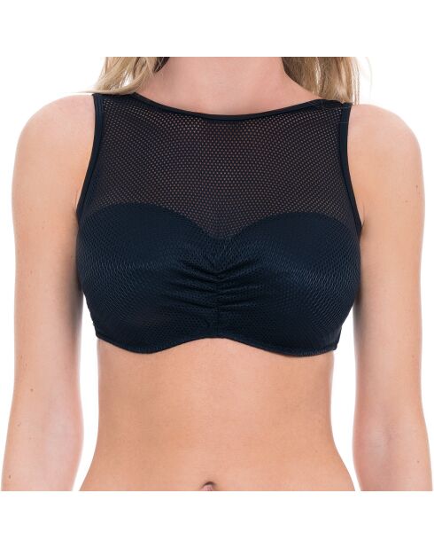 Top bikini nero Sand Tropez