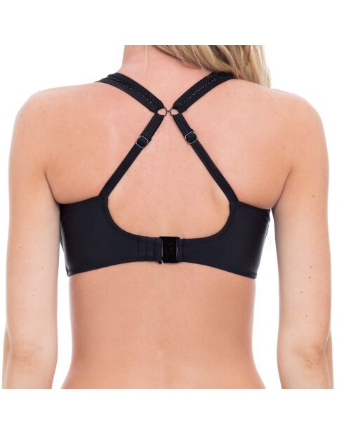 Top bikini nero Sand Tropez
