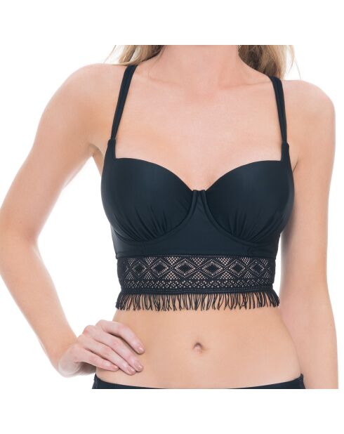 Haut de Maillot bustier Taboo noir