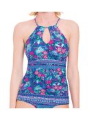 Haut de Maillot Tankini Wild Flowers bleu