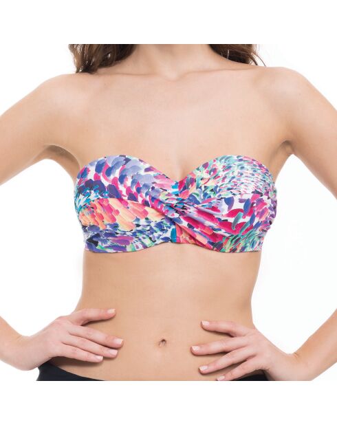 Haut de Maillot bandeau Canary Island multicolore