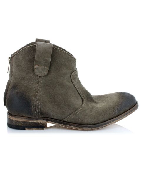 Santiags en Velours de Cuir Baia taupe