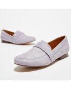 Mocassins en Velours de Cuir Heart parme