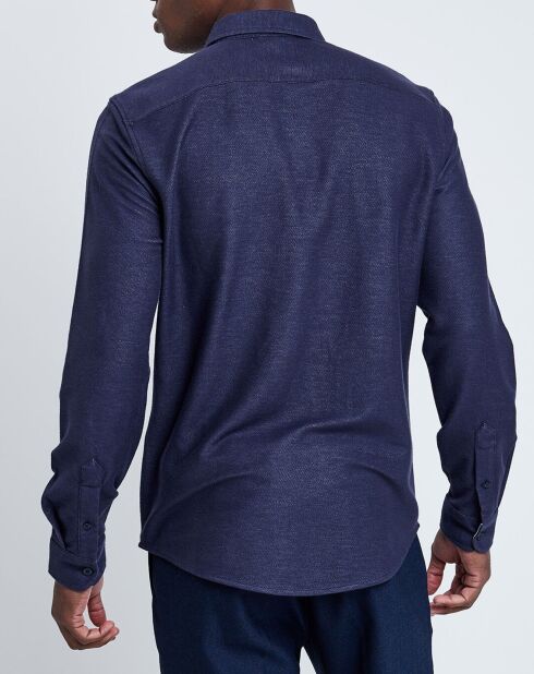 Chemise Slim Fit Flex rayures bleu foncé/blanc