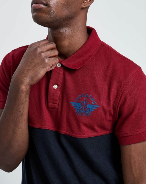 Polo Bicolore rouge/marine