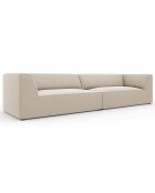 Canapé droit Velours Sao 4 Places beige - 302x93x69 cm