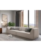 Canapé droit Velours Sao 4 Places beige - 302x93x69 cm