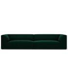Canapé droit Velours Sao 4 Places vert bouteille - 302x93x69 cm