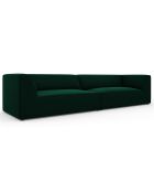 Canapé droit Velours Sao 4 Places vert bouteille - 302x93x69 cm