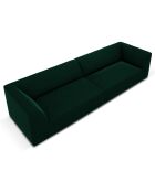 Canapé droit Velours Sao 4 Places vert bouteille - 302x93x69 cm