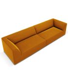 Canapé droit Velours Sao 4 Places jaune - 302x93x69 cm