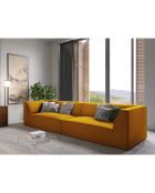 Canapé droit Velours Sao 4 Places jaune - 302x93x69 cm