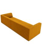 Canapé droit Velours Sao 4 Places jaune - 302x93x69 cm