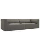 Canapé droit Velours Sao 4 Places gris clair - 302x93x69 cm