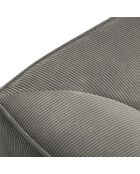 Canapé droit Velours Sao 4 Places gris clair - 302x93x69 cm