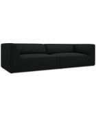 Canapé droit Velours Sao 4 Places noir - 302x93x69 cm