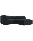 Canapé d'angle droit Velours Sao 3 Places bleu - 186x180x69 cm