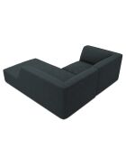 Canapé d'angle droit Velours Sao 3 Places bleu - 186x180x69 cm