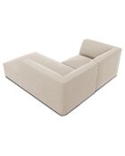 Canapé d'angle droit Velours Sao 3 Places beige - 186x180x69 cm