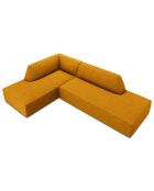 Canapé d'angle gauche Velours Sao 4 Places jaune - 273x180x69 cm
