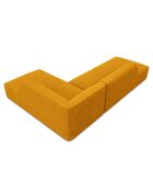 Canapé d'angle droit Velours côtelé Sao 4 Places jaune - 273x180x69 cm