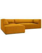 Canapé d'angle gauche Velours Sao 4 Places jaune - 273x180x69 cm