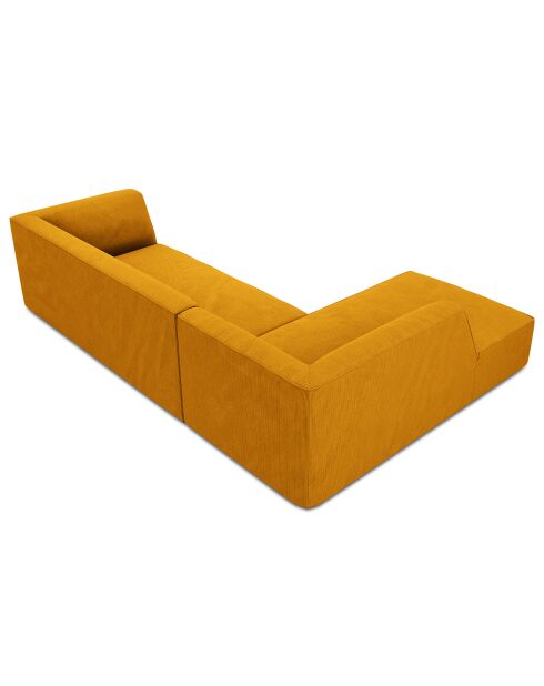Canapé d'angle gauche Velours Sao 4 Places jaune - 273x180x69 cm