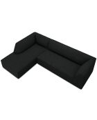 Canapé d'angle gauche Velours Sao 4 Places noir - 273x180x69 cm