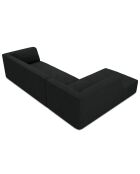 Canapé d'angle gauche Velours Sao 4 Places noir - 273x180x69 cm