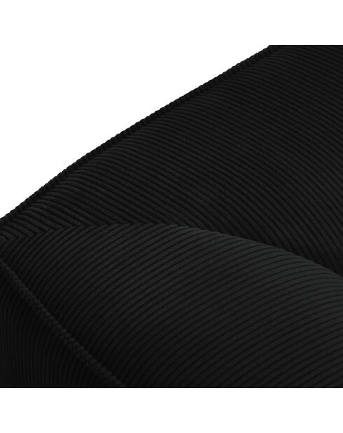 Canapé d'angle gauche Velours Sao 4 Places noir - 273x180x69 cm