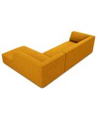 Canapé d'angle droit Velours côtelé Sao 4 Places jaune - 273x180x69 cm