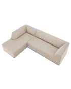 Canapé d'angle gauche Velours Sao 4 Places beige - 273x180x69 cm