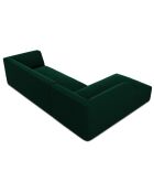 Canapé d'angle gauche Velours Sao 4 Places vert bouteille - 273x180x69 cm
