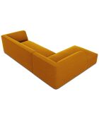 Canapé d'angle gauche Velours Sao 4 Places jaune - 273x180x69 cm