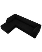 Canapé d'angle gauche Velours Sao 4 Places noir - 273x180x69 cm