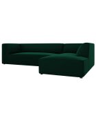 Canapé d'angle droit Velours Sao 4 Places vert bouteille - 273x180x69 cm