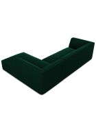 Canapé d'angle droit Velours Sao 4 Places vert bouteille - 273x180x69 cm