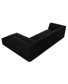 Canapé d'angle droit Velours Sao 4 Places noir - 273x180x69 cm